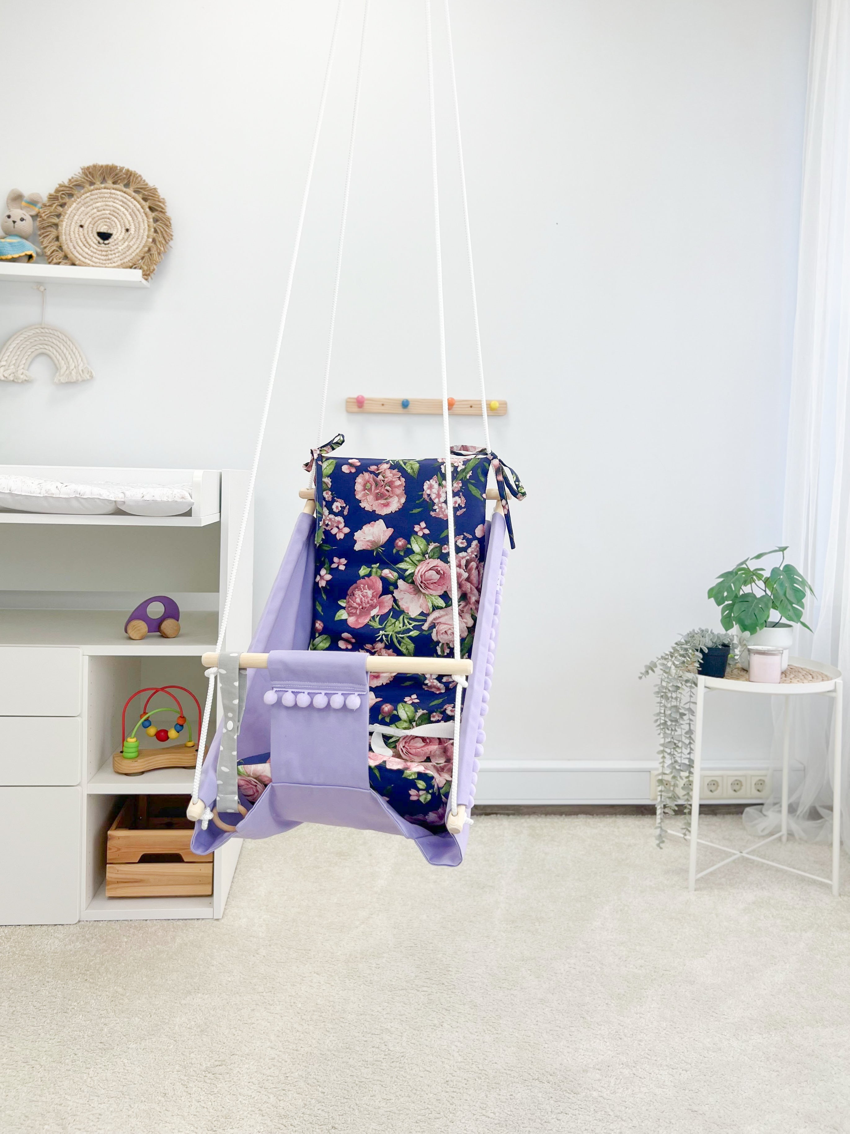 Šūpulis "Violetie ziedi"