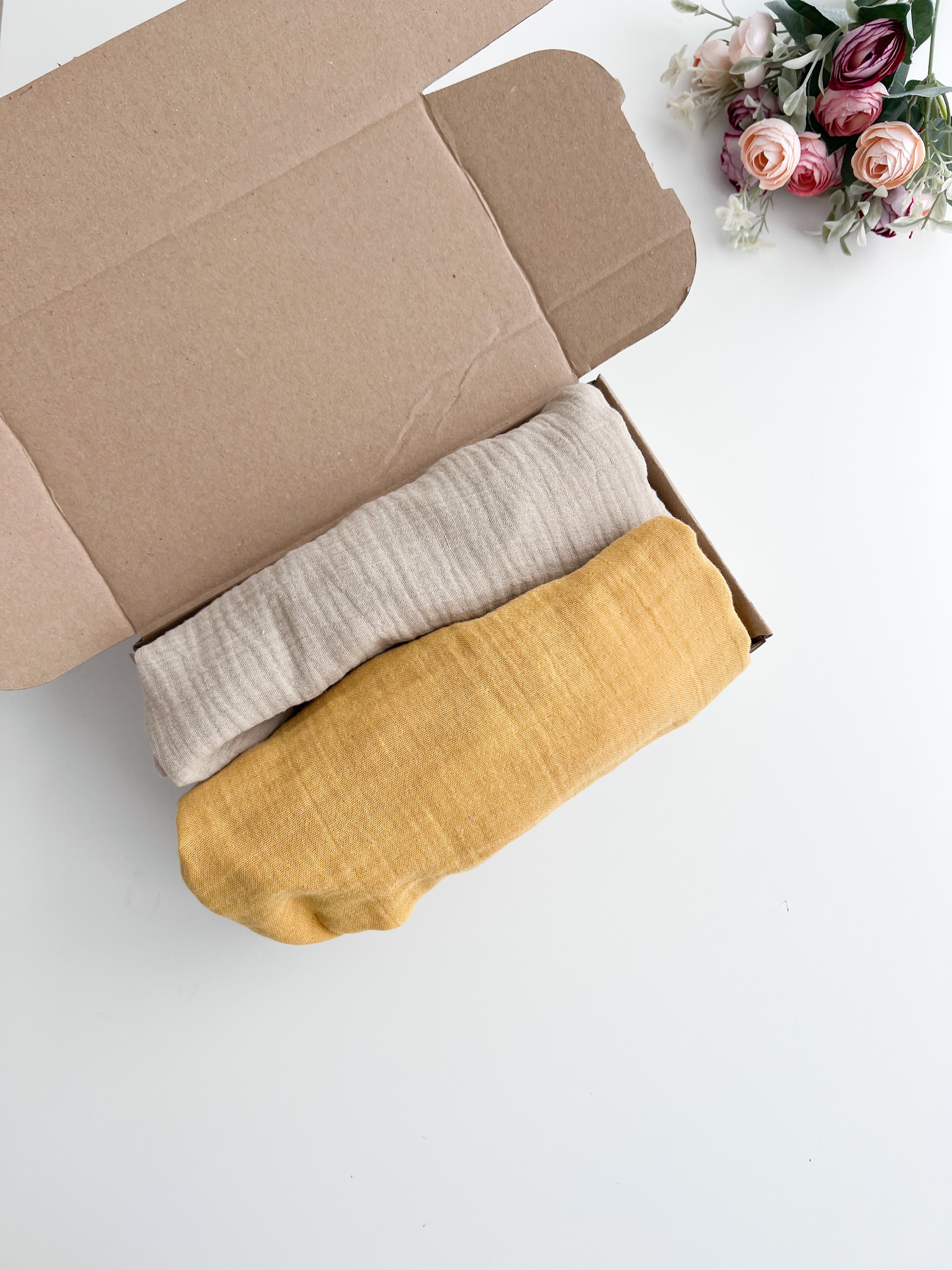 Bērnu gultiņas palagi - Dzeltens | Pelēks