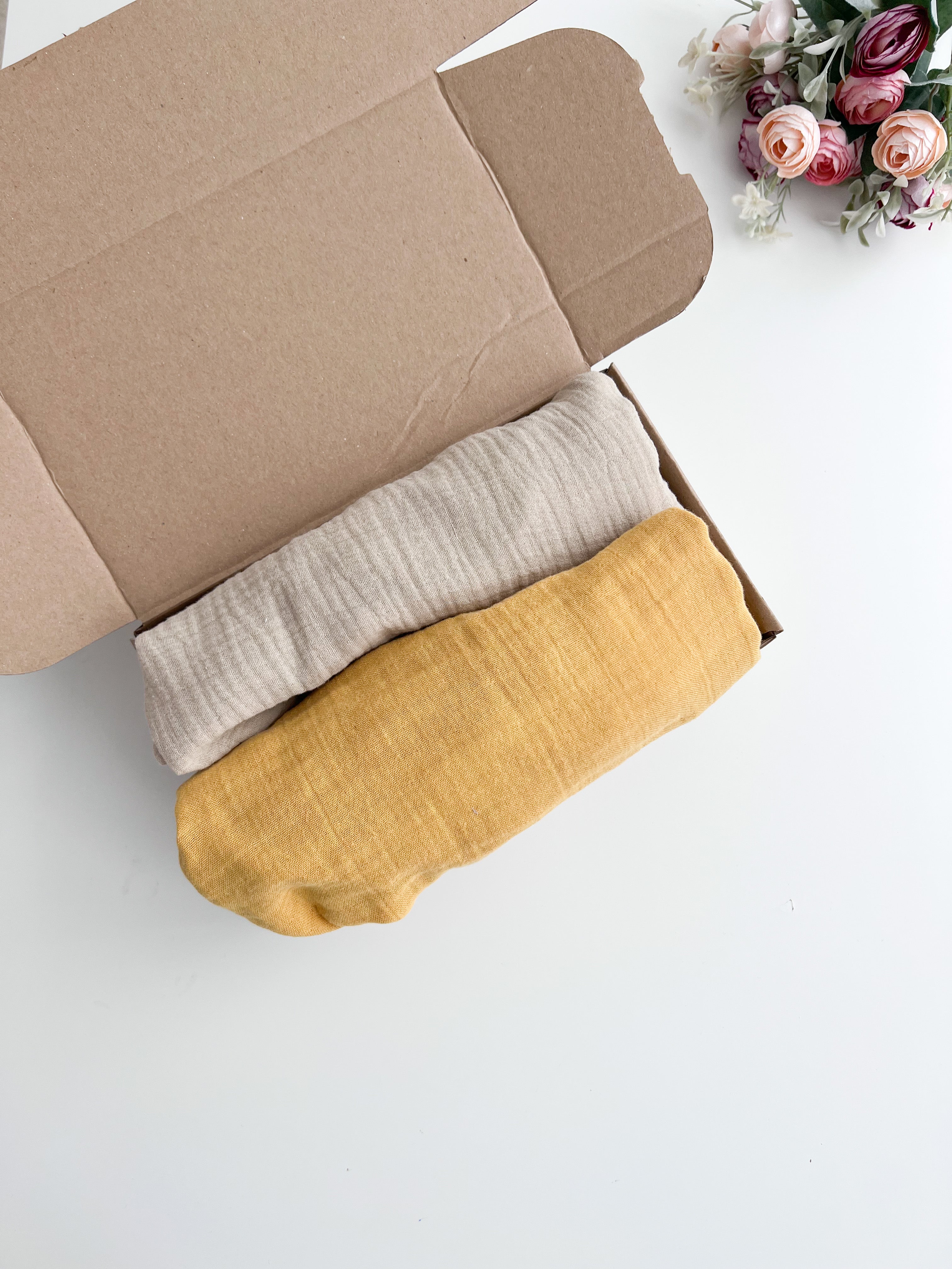 Bērnu gultiņas palagi - Dzeltens | Pelēks