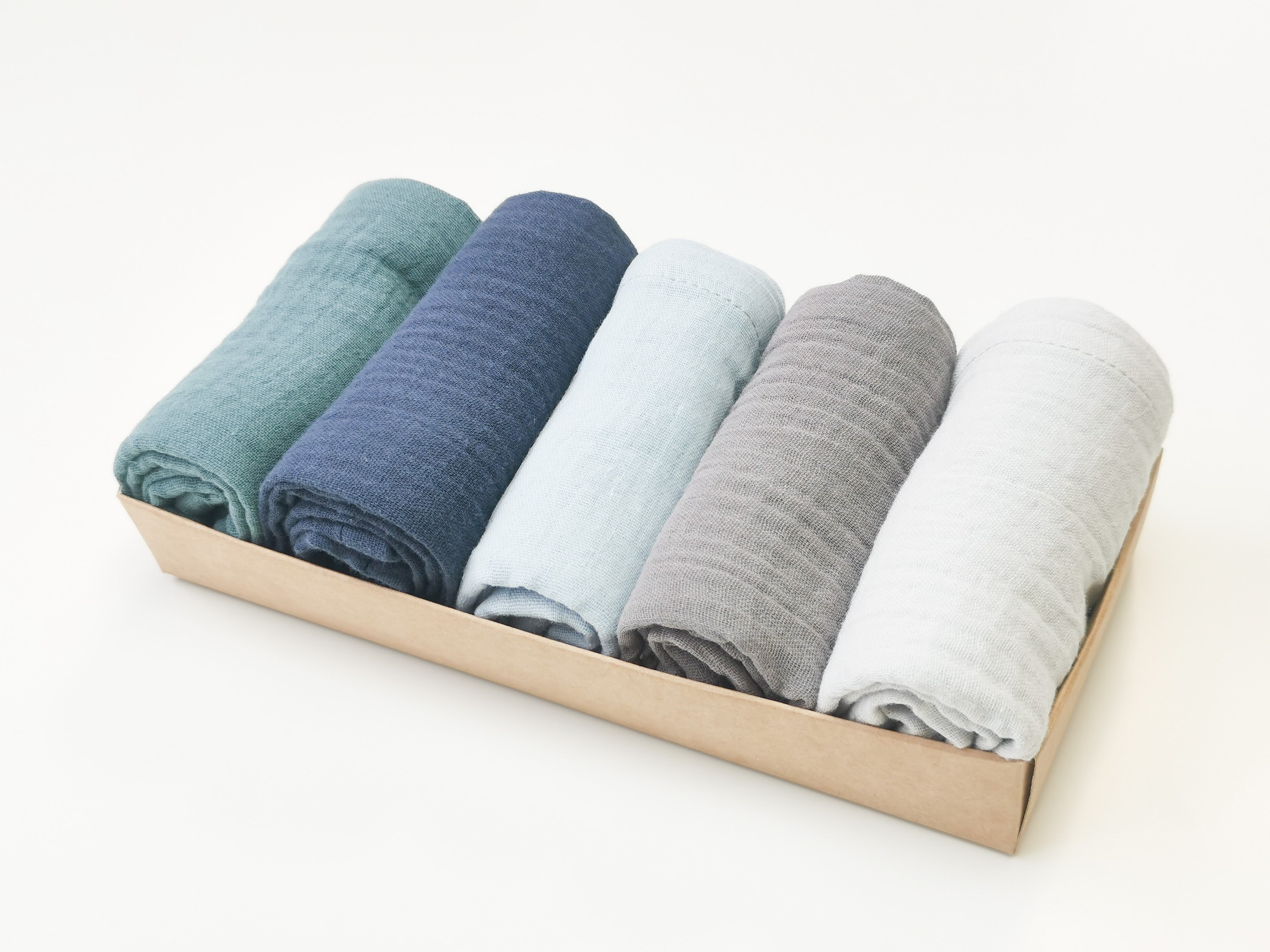 Muslīna salvetes - "Zils Mix"