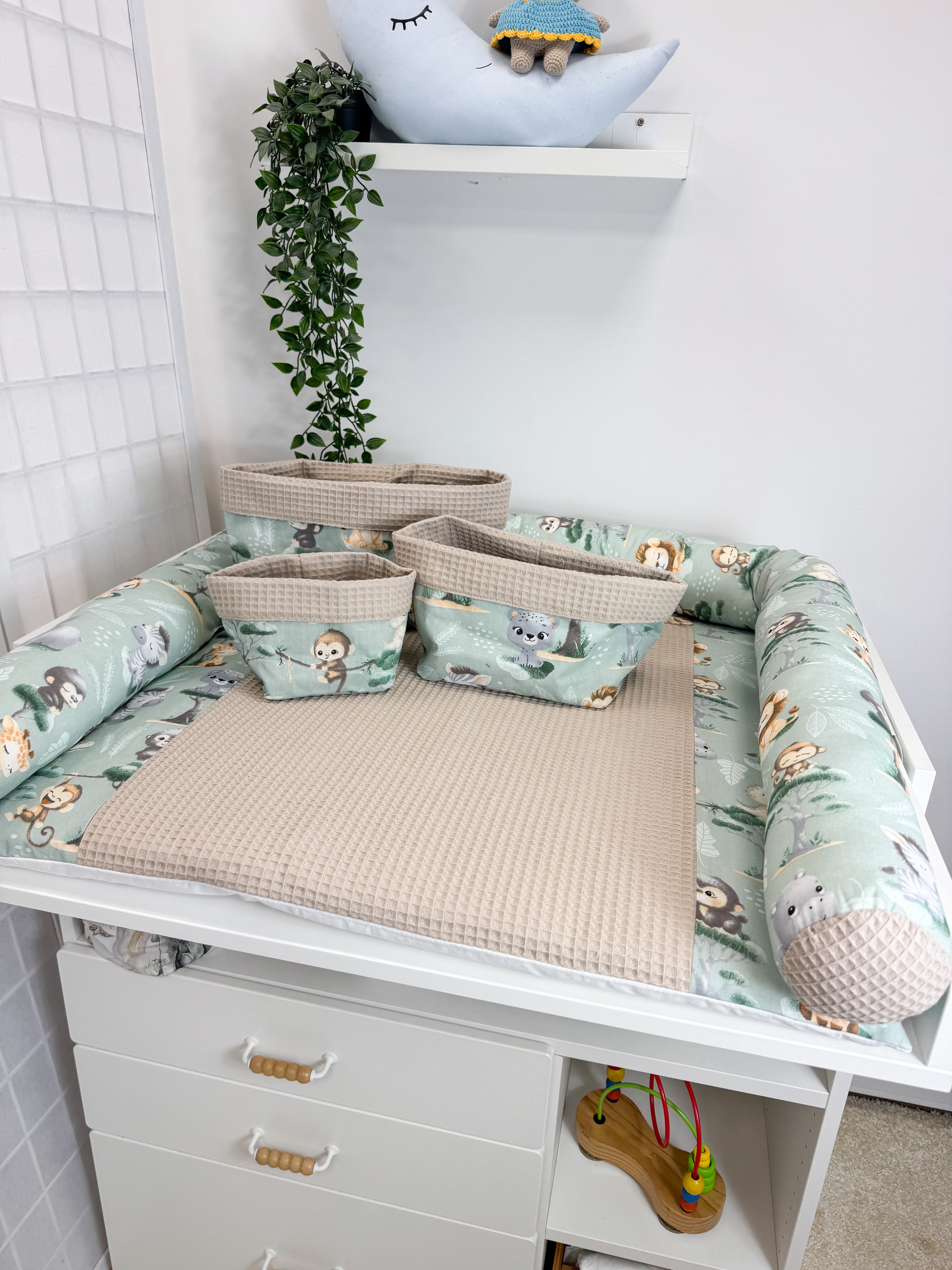 Cotton changing pad - Safari