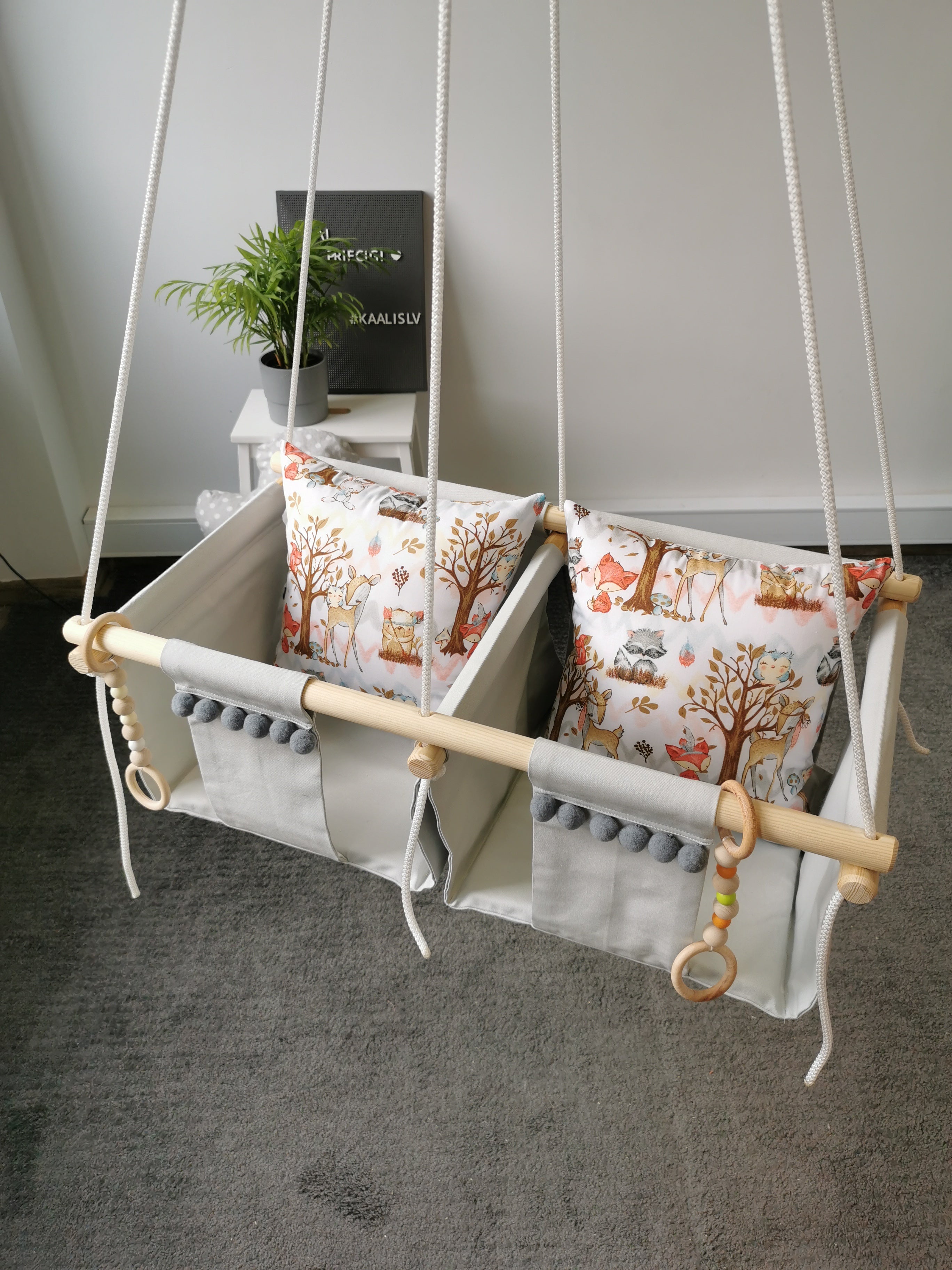 Dvīņu klasiskās šūpoles "Lapsa"