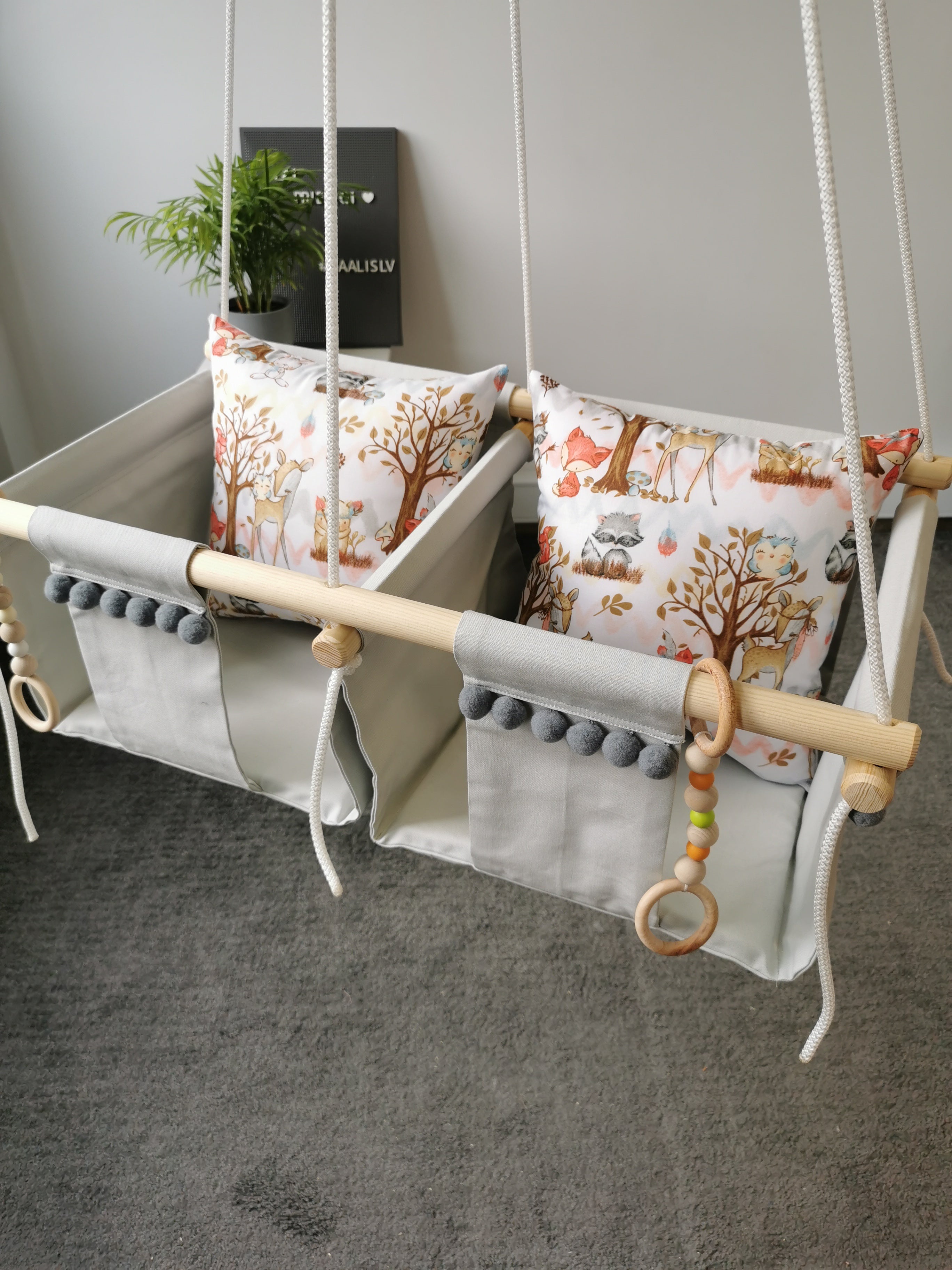 Dvīņu klasiskās šūpoles "Lapsa"