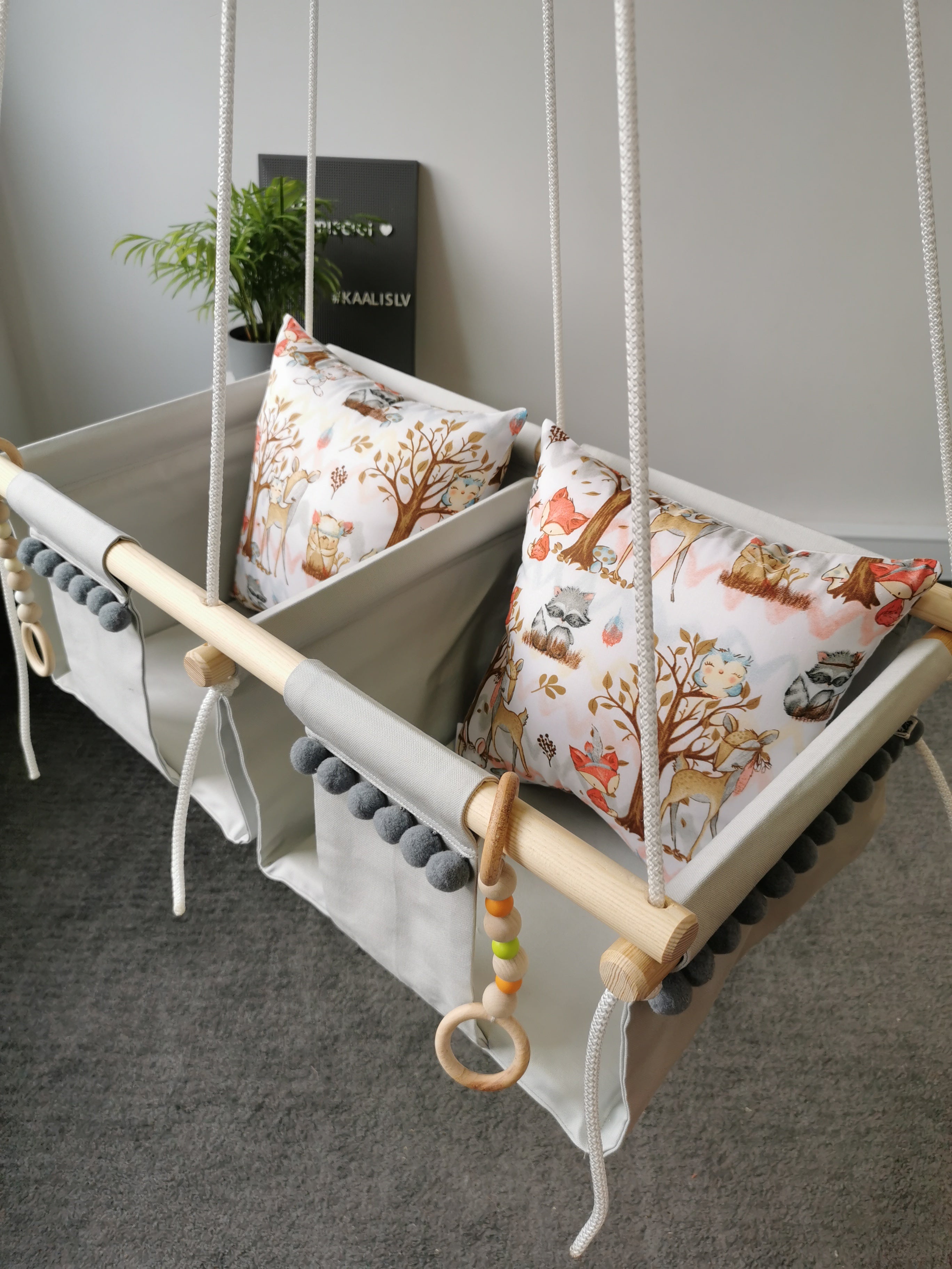 Dvīņu klasiskās šūpoles "Lapsa"