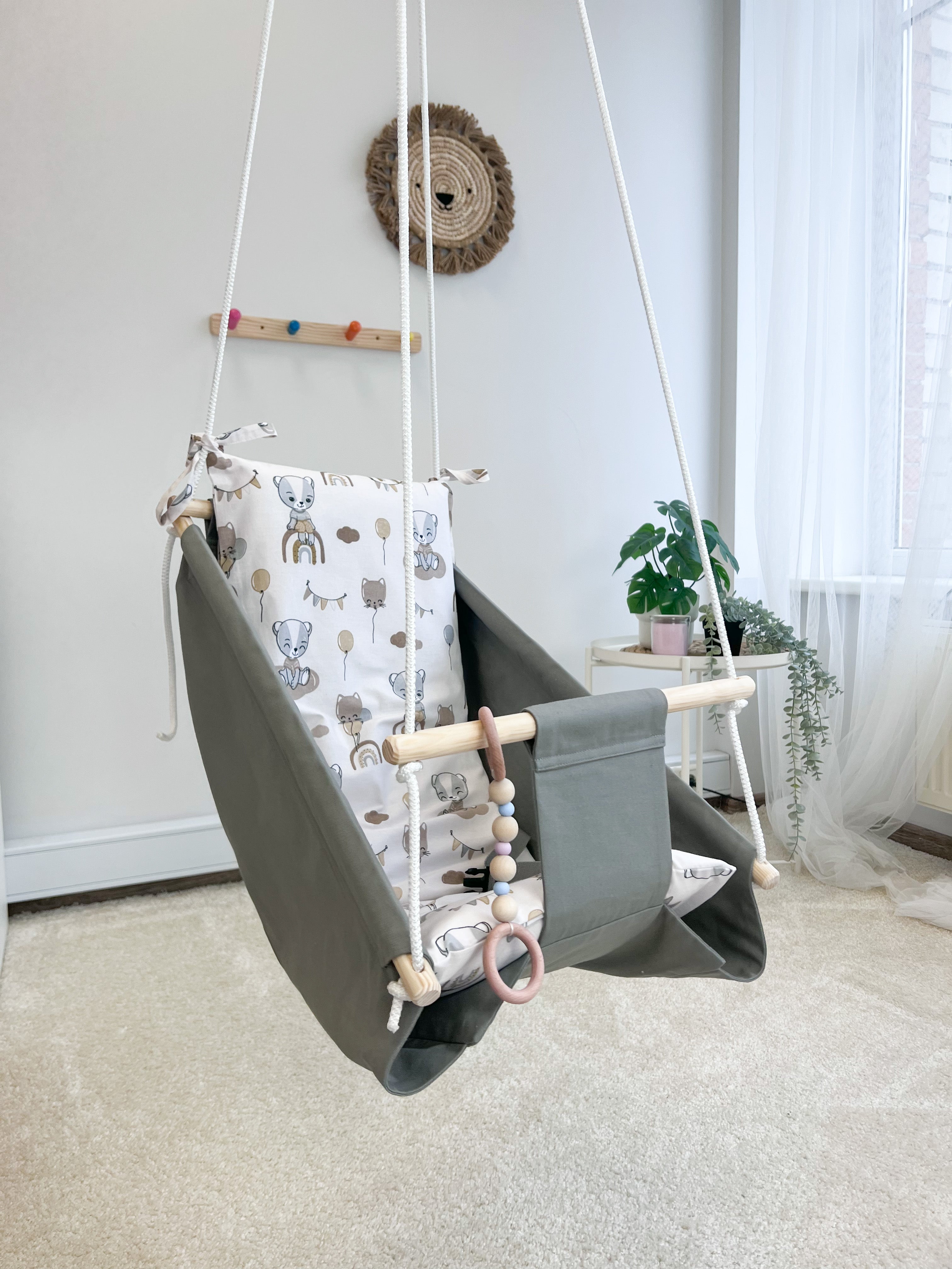 Hammock swing baby "Gray baby bear"