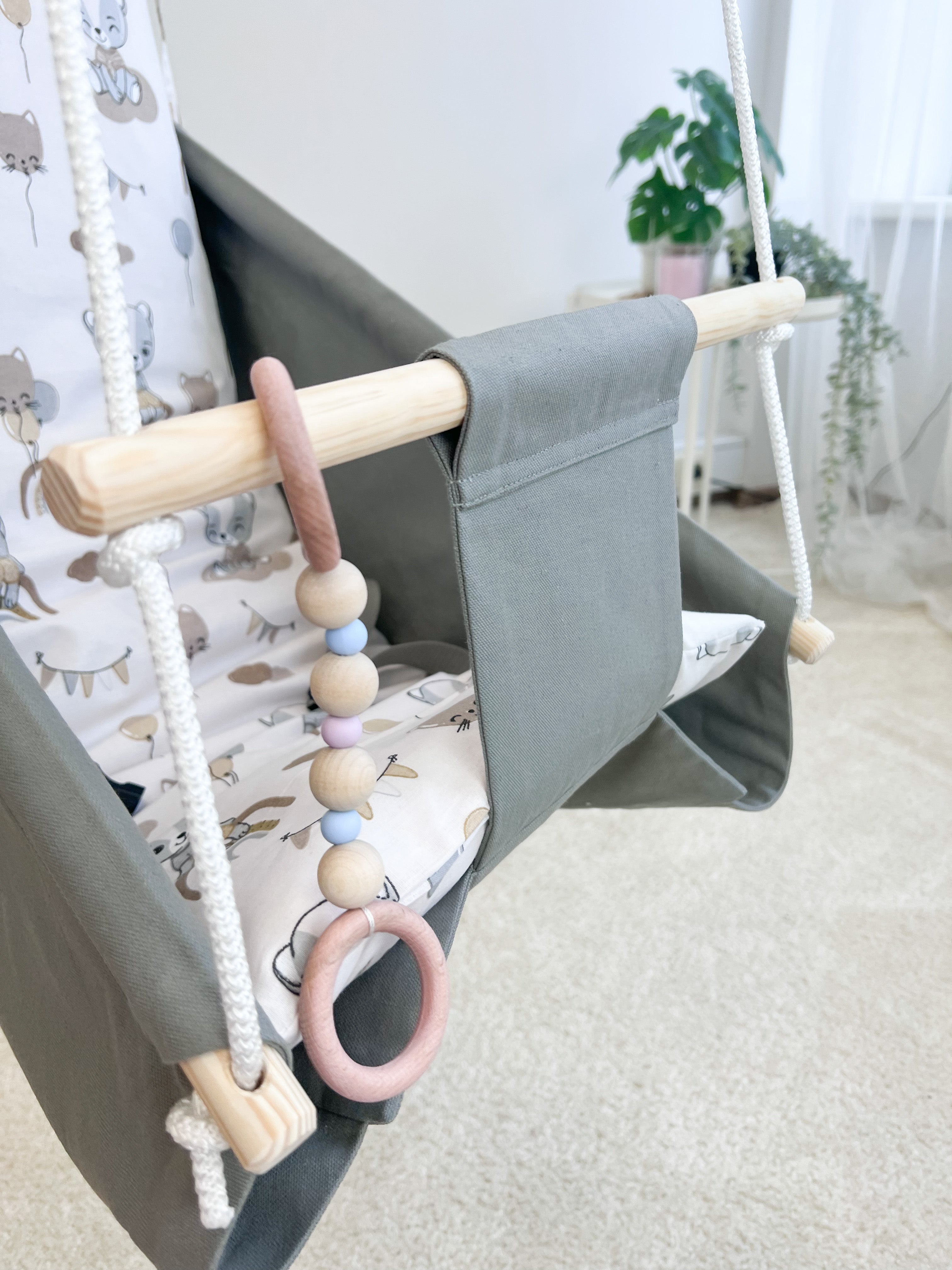 Hammock swing baby "Gray baby bear"