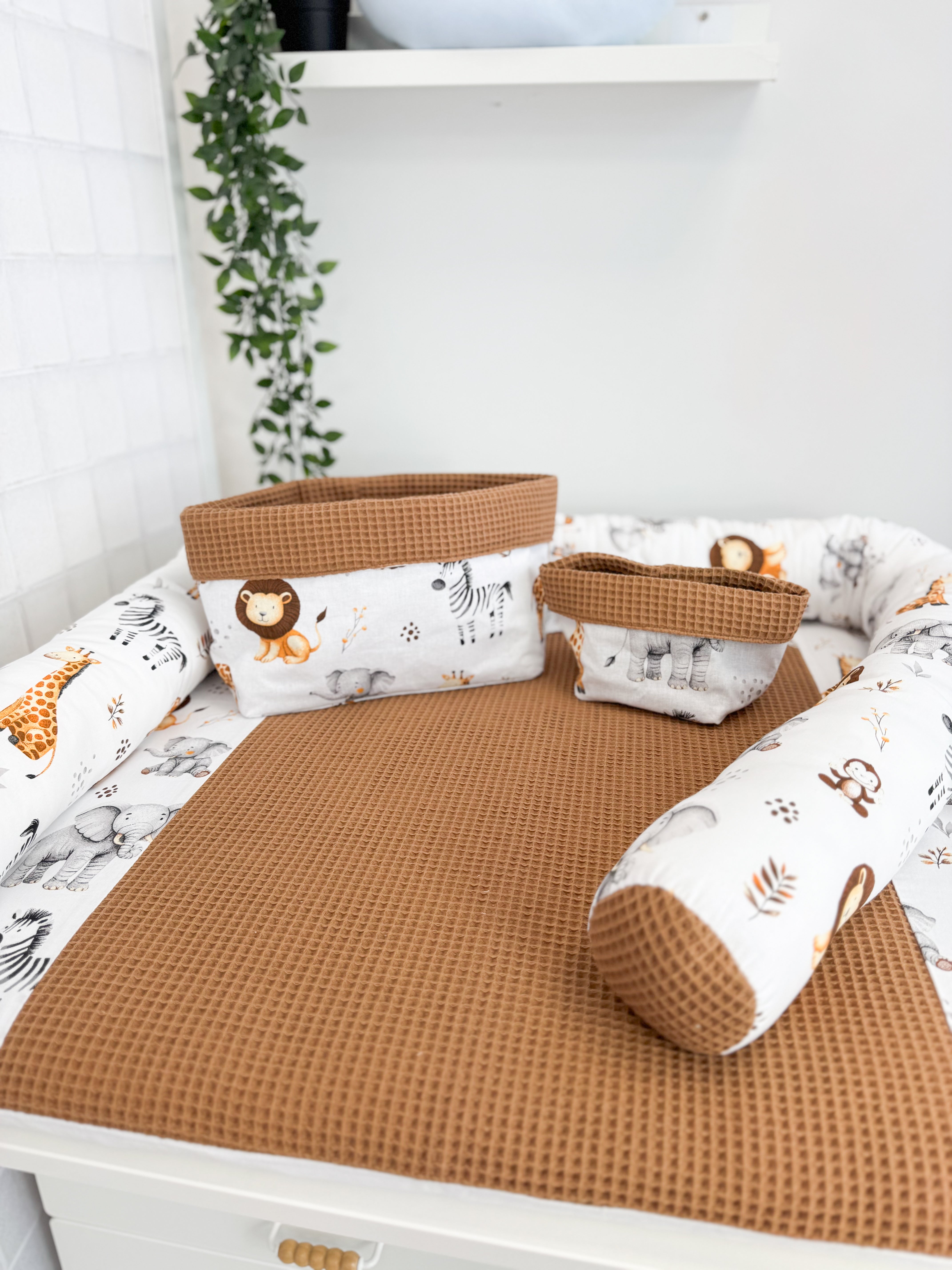 Kokvilnas pārtinamā virsma - brūns Safari