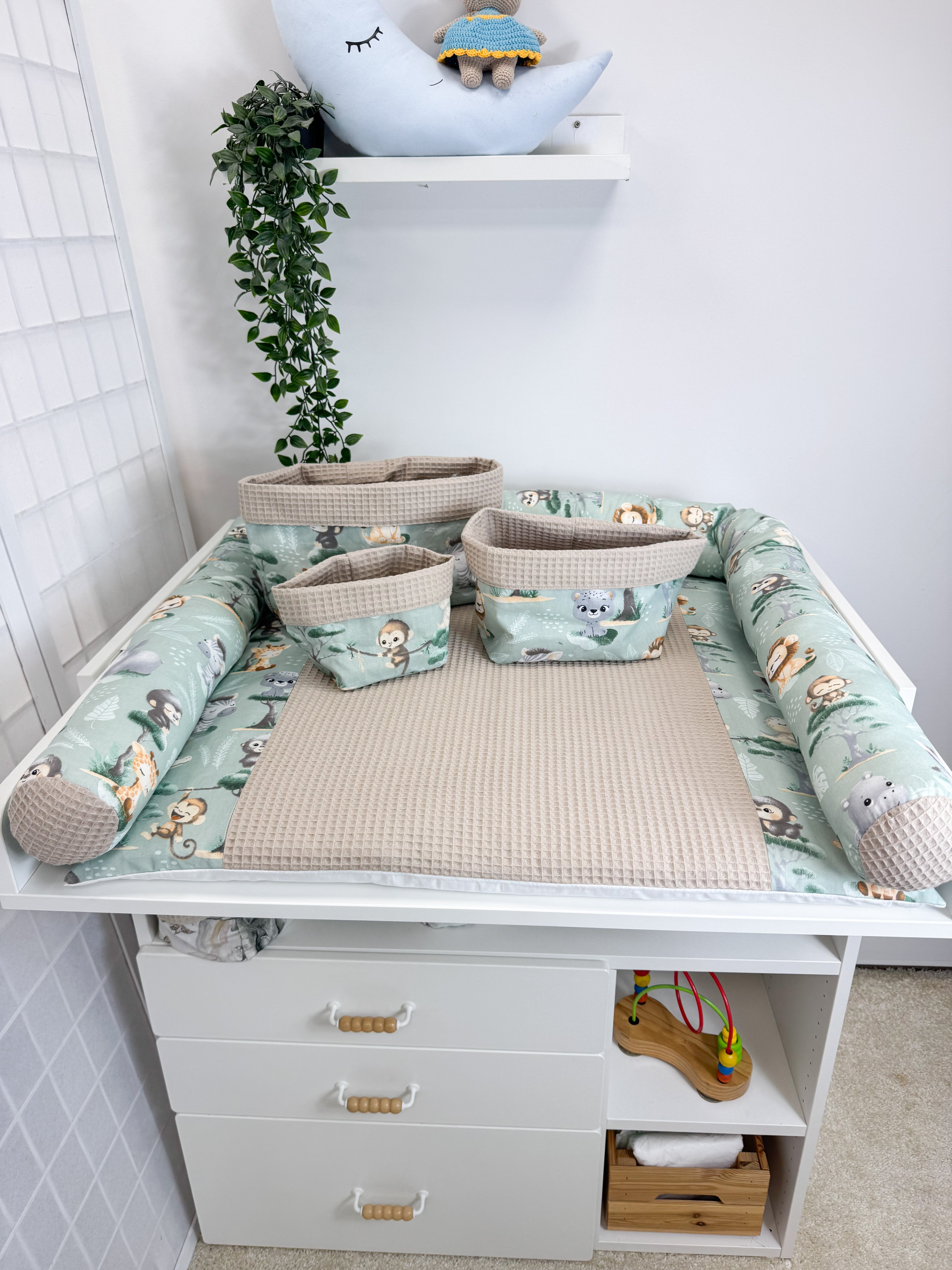 Cotton changing pad - Safari