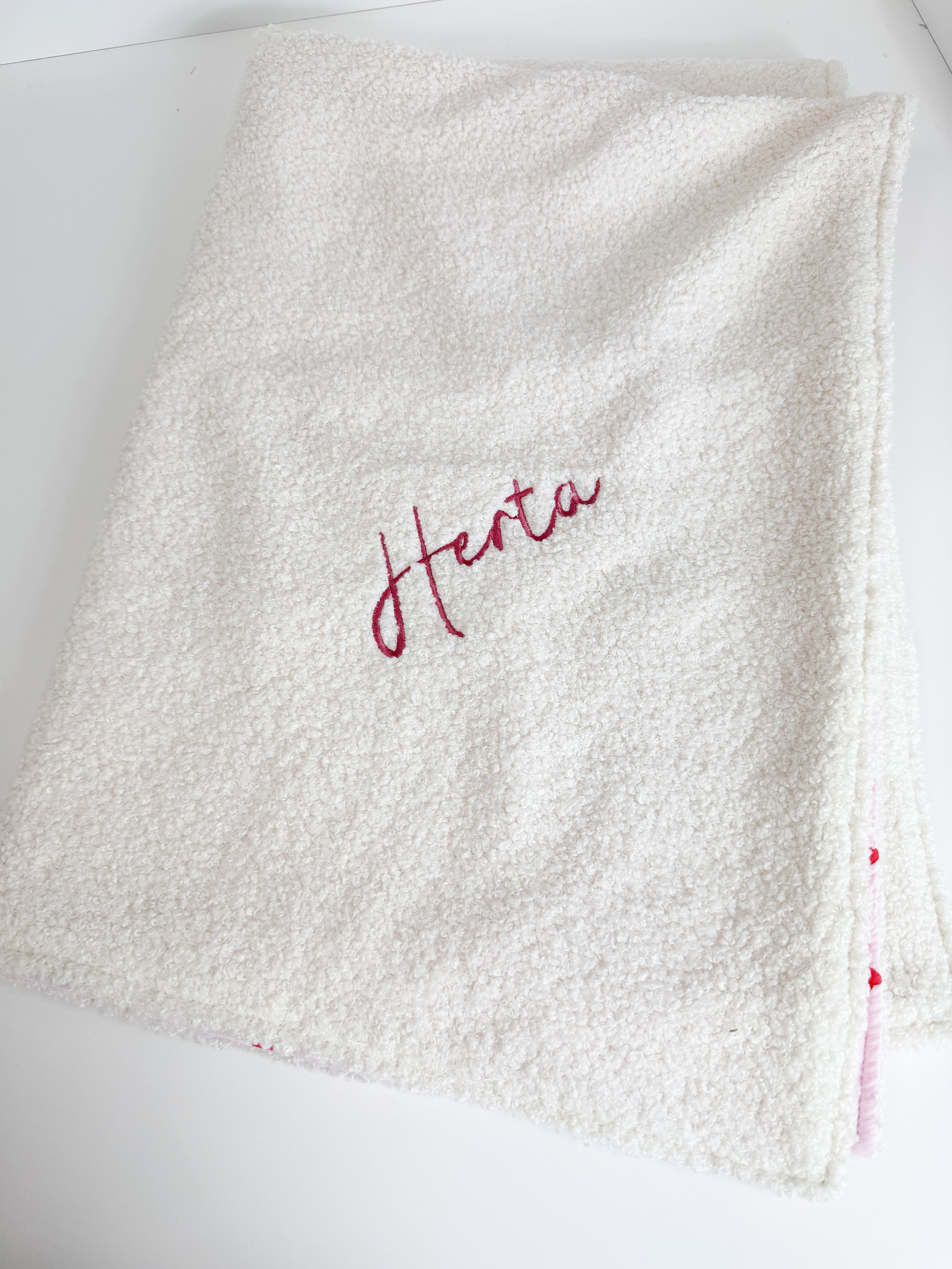 Baby blanket Pink hearts